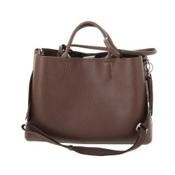 Sac à main cuir brun