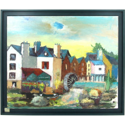 Alain GRAVIE (Xxè-XXIè) "Paysage de Pont