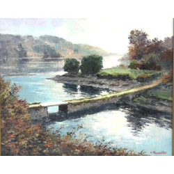 Adrien RAVALLEC (1909-1993) "Petit pont 