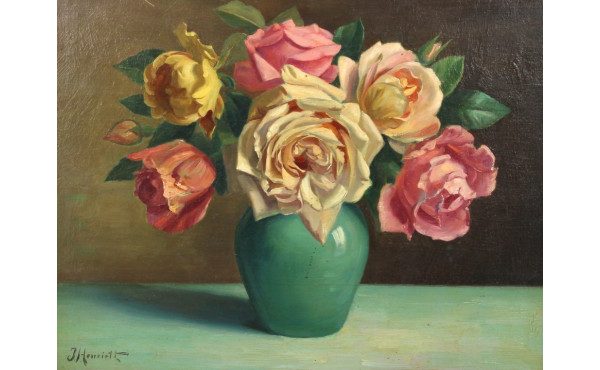 Jules HENRIETTE (1879-?) "Bouquet de fle