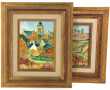 Yves LANGE (Xxème) - Lot de 2 tableaux :