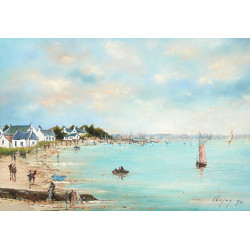 CHAPUY (Xxème) "Paysage de bord de mer e