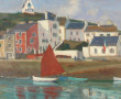 Emile HAMON (XXème) "Le port de Sauzon, 