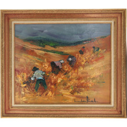 Michel PIEL (1930-2016) "Moissonneurs à 