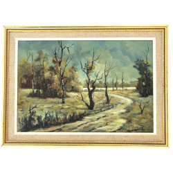 Marcel DURANS (Xxe) "Arbres près du chem