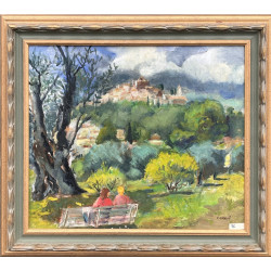 Alain GRAVIE (Xxè-XXIè) "Couple assis su