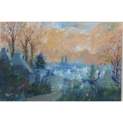 QUINTIN (1939-2024) "Vue de Quimper" hui