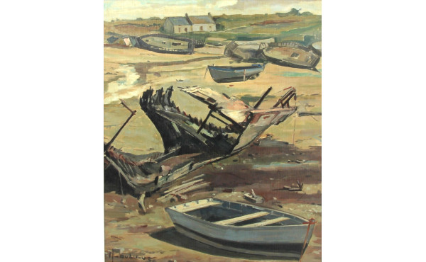 Marcel DULIEU (Xxème) "Cimetière de bate