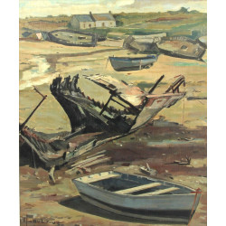 Marcel DULIEU (Xxème) "Cimetière de bate