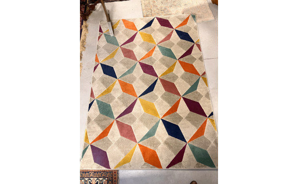 2 tapis mécaniques modernes décors géomé