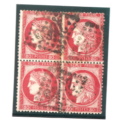 FRANCE - Bloc de 4 TP oblitérés n° 57 GC