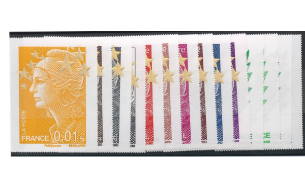 FRANCE - 15 TP maxi Marianne étoiles d'o