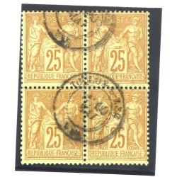 FRANCE - Bloc de 4 TP n° 92 oblitéré cac