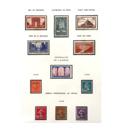 France - Monuments n° 258 à 262 + n° 263