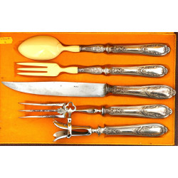 Couverts de service manches argent fourr