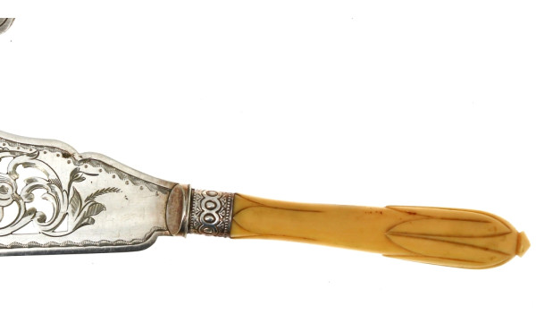 Couvert de service à poisson en métal ar