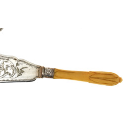 Couvert de service à poisson en métal ar