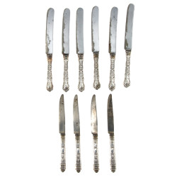 4 couteaux à entremet XIXème, manches ar