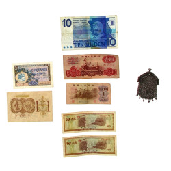 Petit porte-monnaie en argent et maille 