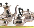 Service thé-café en métal argenté compre