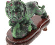 LION - Sujet en zoisite sculptée représe