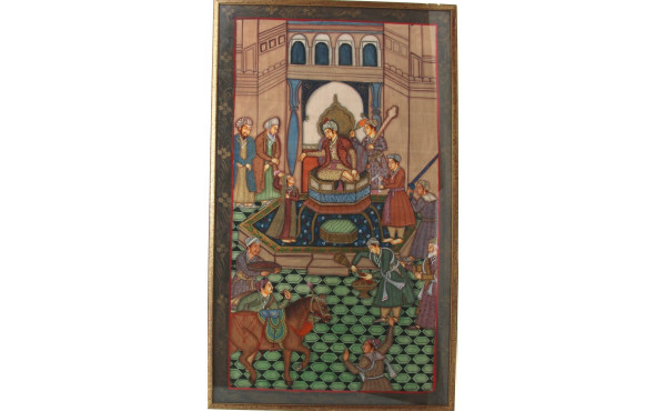 INDE - Dignitaire entouré de sa cour et 