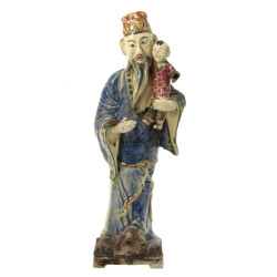 VIETNAM - Statuette en céramique émaillé