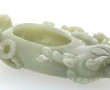 CHINE - Rince pinceaux en jade sculpté, 