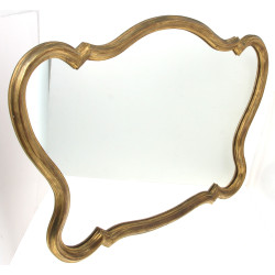 Miroir bordure dorée mouvementée, forme 