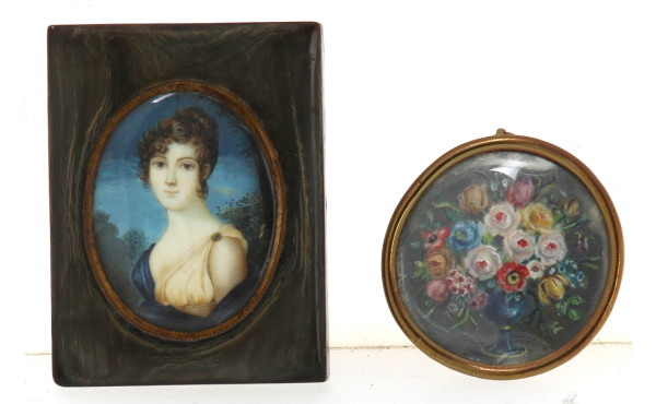 "Portait de femme dans un paysage", mini