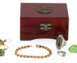 Coffret chinois et petit lot de bijoux f