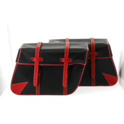 Deux sacoches vintage de mobilette en sk