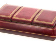 Coffret à bijoux en cuir rouge frappée o