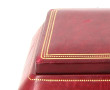 Coffret à bijoux en cuir rouge frappée o