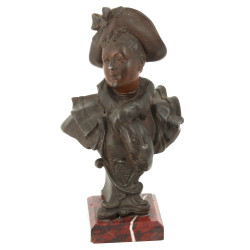 D'après DESCHAMPS - Buste d'élégante au 