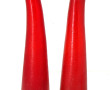 2 vases en verre épais rouge moderne asp