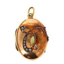 Pendentif ancien en or jaune 18 cts agré