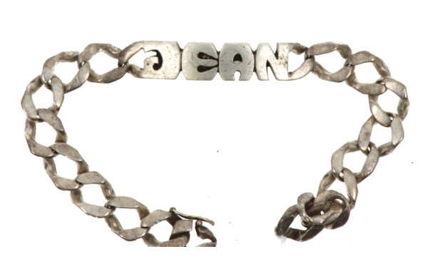 Gourmette en argent "Jean", poinçon crab