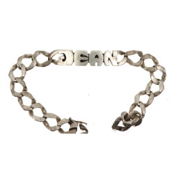 Gourmette en argent "Jean", poinçon crab