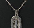 Pendentif et chaîne en argent (fermoir e