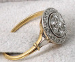 Bague ancienne deux ors 18 cts sertie de