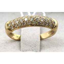 Bague jonc en or jaune 18 cts, poinçon t