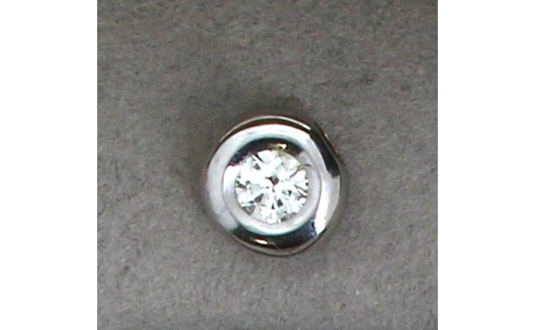 Pendentif moderne en or gris 18 cts sert