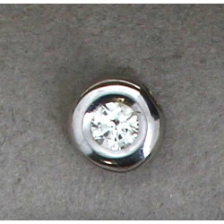 Pendentif moderne en or gris 18 cts sert