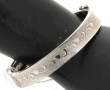 Bracelet jonc ouvrant en argent, poids 1