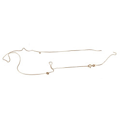 Chaîne fine en or jaune, accidentée, poi