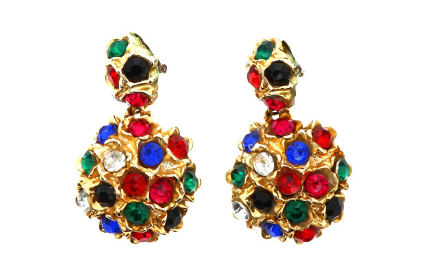 Paire de clips d'oreilles en résine et s