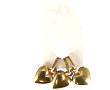 Trois petits pendentifs "cœur" en or jau