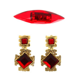 Marc LABAT - Broche forme navette en rés