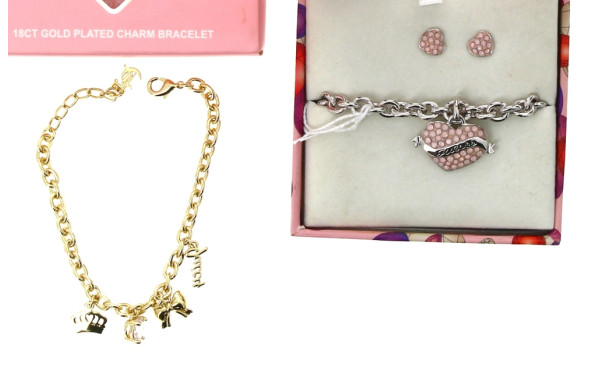 GUESS - Parure en métal et strass rose c